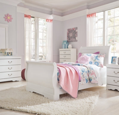 Ashley Furniture Anarasia Bed in a stylish design, showcasing a modern bedroom setup with the bed as the focal point.