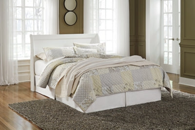 Ashley Furniture Anarasia Bed with elegant wood finish and detailed headboard design for a stylish bedroom look.