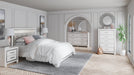 Ashley Furniture Altyra bedroom set featuring a bed, nightstands, and matching dresser in a modern bedroom scene.
