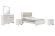 Ashley Furniture Altyra bedroom set with a modern bed frame, matching nightstands, and coordinated decor in a stylish bedroom scene.