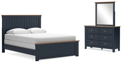 Ashley Furniture Landocken bedroom set with a stylish bed, matching nightstands, and coordinated bedroom furniture in a modern design.