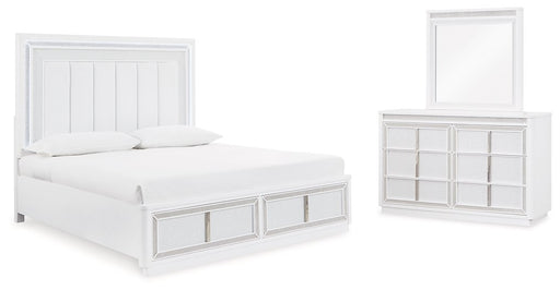 Ashley Furniture Chalanna bedroom set featuring a modern bed frame, matching nightstands, and coordinated bedroom furniture.