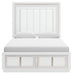 Ashley Furniture Chalanna bedroom set with a modern bed frame and matching nightstands, shown from a head-on view.
