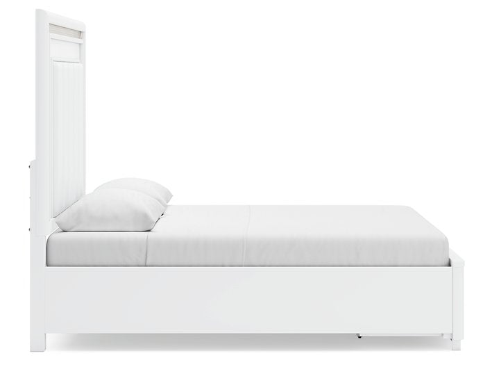 Ashley Furniture Chalanna bedroom set with a modern bed frame, nightstands, and matching decor in a stylish bedroom arrangement.