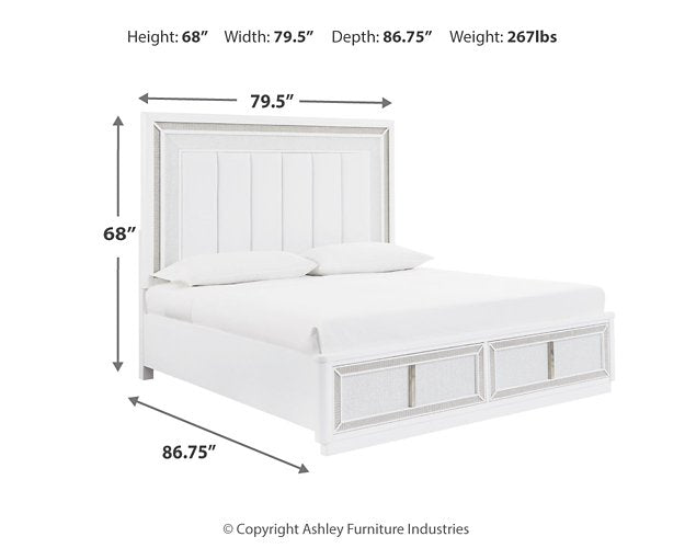 Ashley Furniture Chalanna bedroom set featuring a modern bed frame and matching bedroom furniture in a stylish design.
