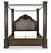 Ashley Furniture Maylee Bed with a sleek headboard and modern design, shown from a front-on angle.