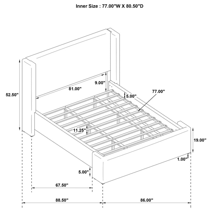 Alamosa Wingback Platform Bed