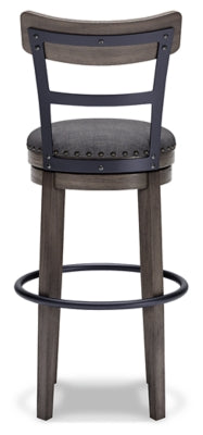 Ashley Furniture Caitbrook bar height bar stool with wooden back and seat, showcasing a classic, stylish design.