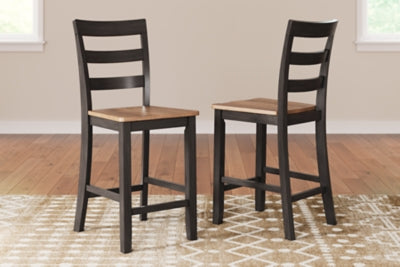 Ashley Furniture Gesthaven dining room set with a wooden table and matching chairs, perfect for elegant dining spaces.