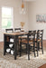 Ashley Furniture Gesthaven dining room set with a wooden table and six upholstered chairs, elegant and modern in design.