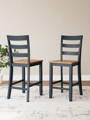 Ashley Furniture Gesthaven dining room set with a wooden table and six matching chairs, elegant and suitable for formal dining spaces.