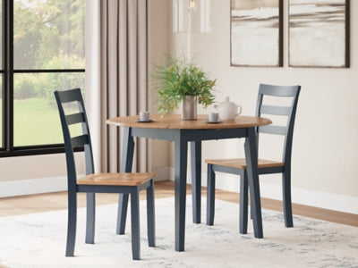 Ashley Furniture Gesthaven dining room set with a table and six chairs, featuring a classic wooden design and elegant finish.