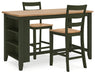 Ashley Furniture Gesthaven dining room set with a wooden table and six matching chairs, featuring a classic design.