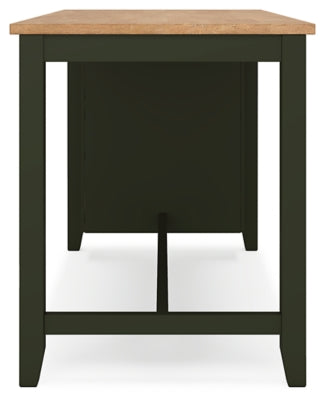 Ashley Furniture Gesthaven dining room set with a wooden table and matching chairs, styled for a modern dining space.