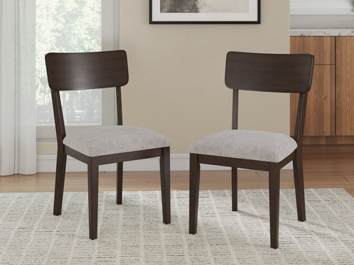 Ashley Furniture Mallenette dining chair with upholstered seat and wooden legs, modern design for dining room decor.