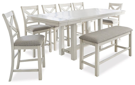 Ashley Furniture Robbinsdale dining package with casual seating set, featuring a stylish table and comfortable chairs for dining.