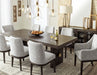 Ashley Furniture Burkhaus dining room set with a wooden table and matching chairs, modern design for elegant dining spaces.