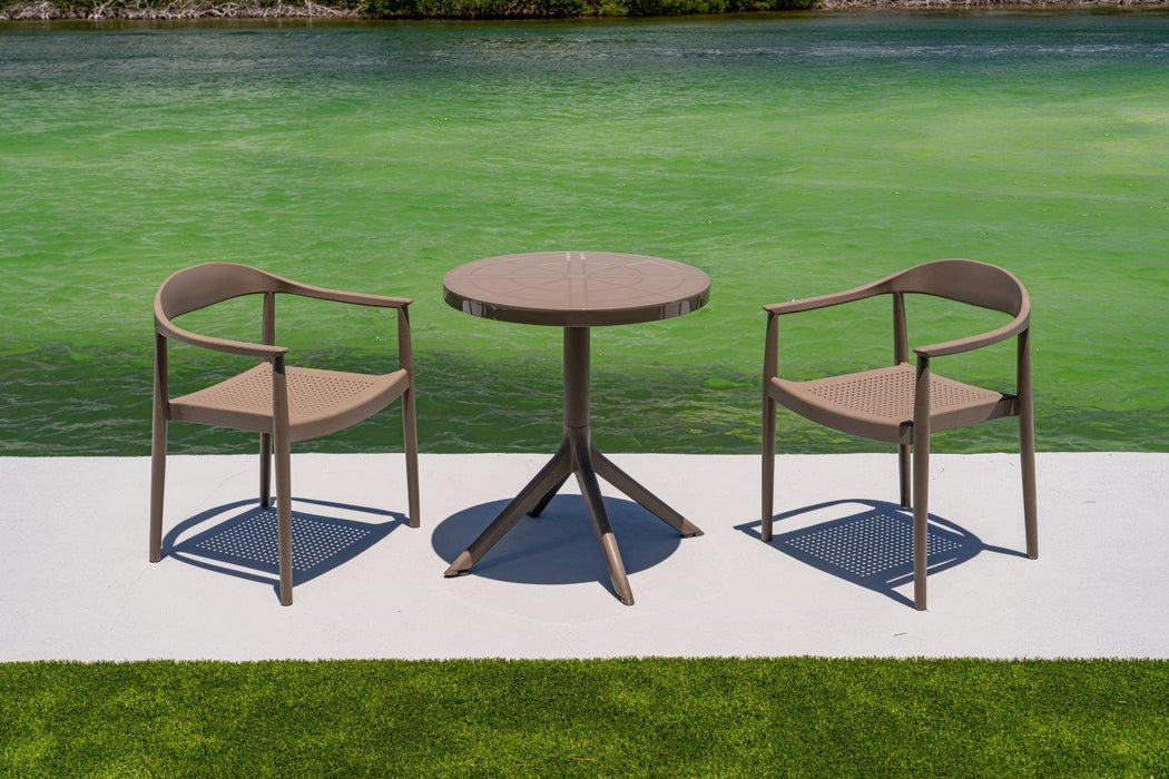 Kennedy Set of 2 Stackable Armchair-Cappuccino