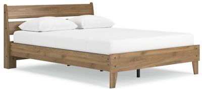 Ashley Furniture Deanlow bed with a modern design, featuring a sturdy frame and stylish headboard in a well-lit bedroom setting.
