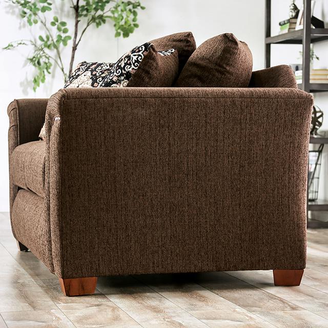 BELSIZE Loveseat Grey, Beige, & Choclate