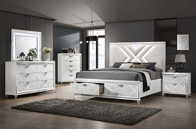 EMMELINE Queen Bed, White