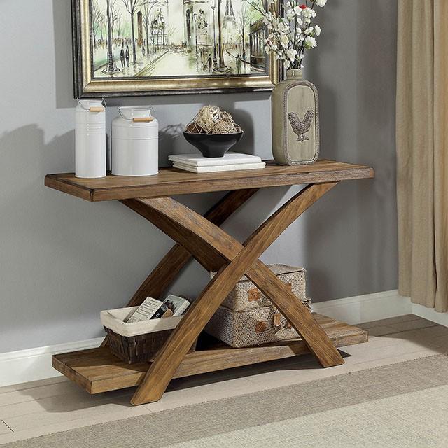 Bryanna Antique Light Oak Sofa Table