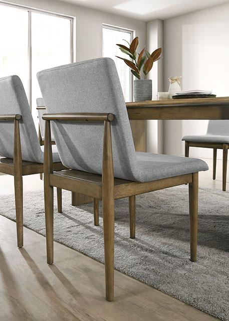 ST GALLEN Side Chair (2/CTN), Natural Tone/Light Gray