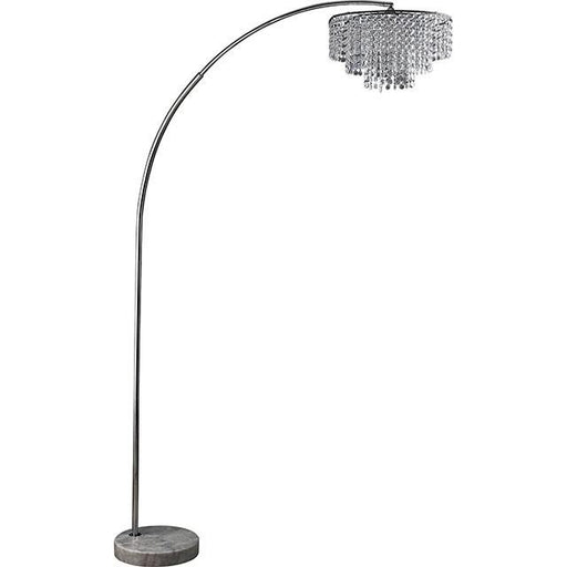 Julie Chrome 62"H Crystal Chrome Arch Lamp image