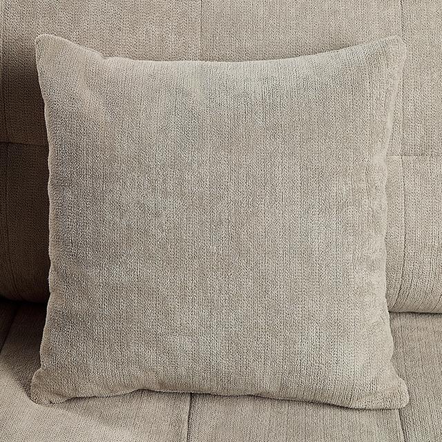 LYNDA Loveseat w/ Pillows, Light Gray