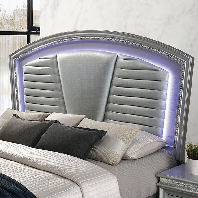 MADDIE Queen Bed, Silver