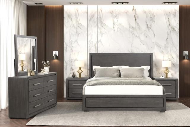 Crowthorne E.King & Queen Bed Grey & White