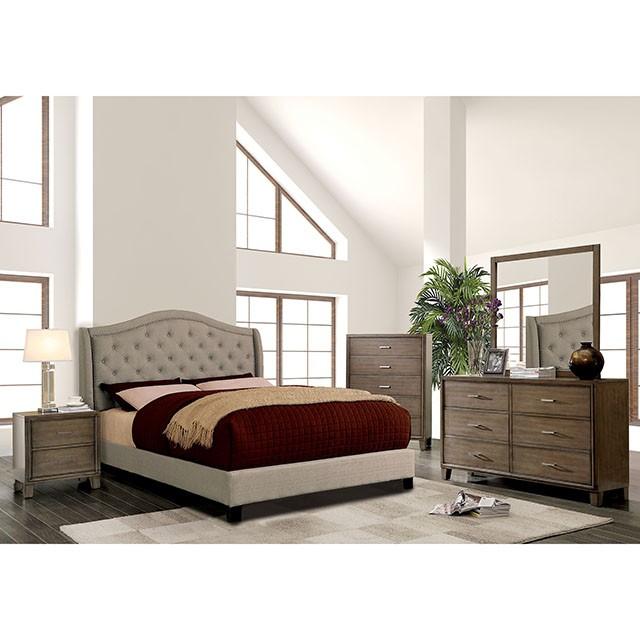 CARLY Queen Bed, Warm Gray image