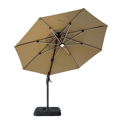 Fera 10 Ft Round Umbrella w/ LED Bulb + 37" Large Base image