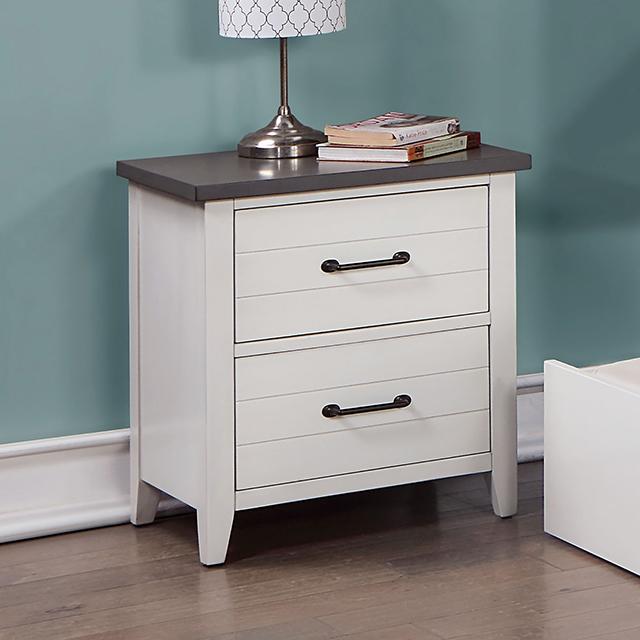 PRIAM Night Stand, White/Gray image