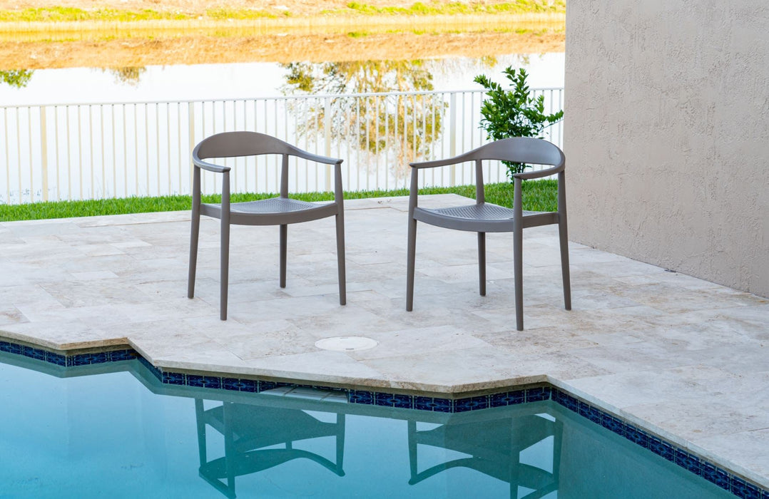 Kennedy Set of 2 Stackable Armchair-Cappuccino