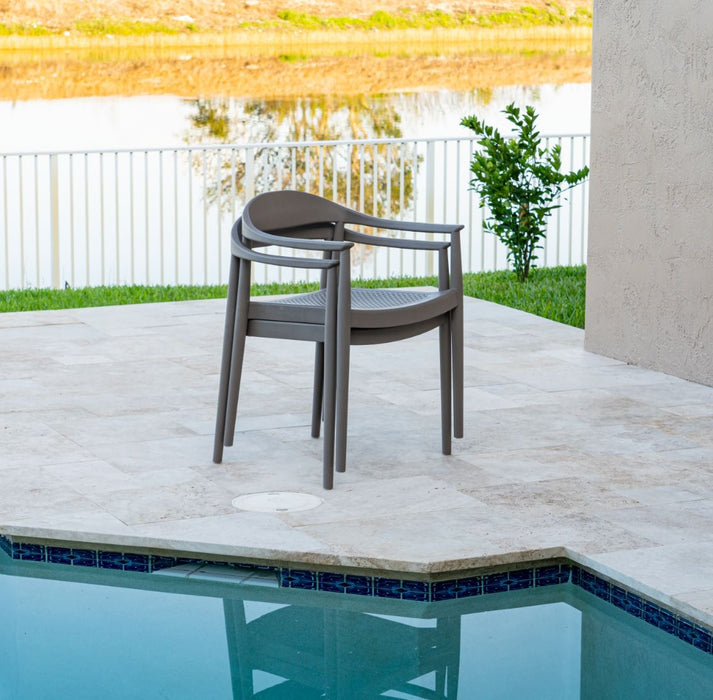 Kennedy Set of 2 Stackable Armchair-Cappuccino