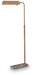 Ashley Furniture Yafe Floor Lamp with sleek metal base and fabric shade, ideal for modern living room lighting.