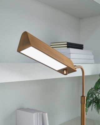 Ashley Furniture Yafe desk lamp, modern table lamp with a sleek design and warm lighting, perfect for home office or bedside.