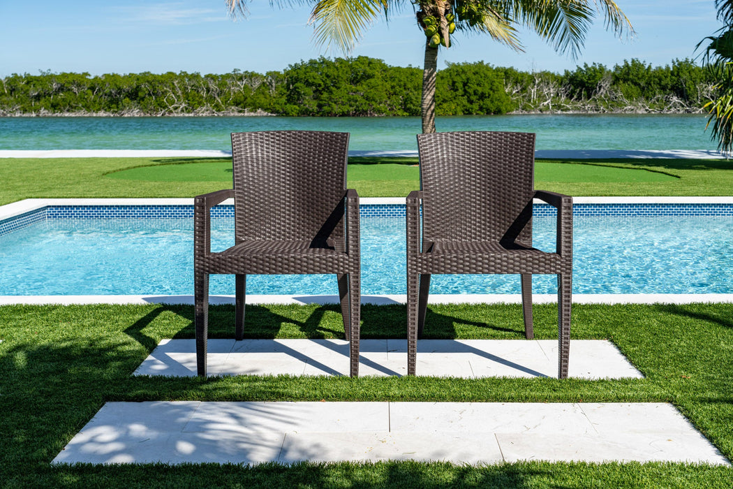 Montana Set of 2 Stackable Armchair-Brown