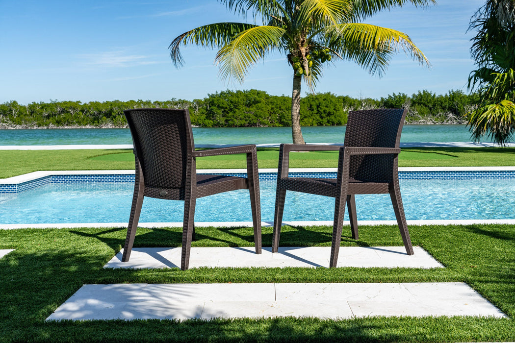 Montana Set of 2 Stackable Armchair-Brown