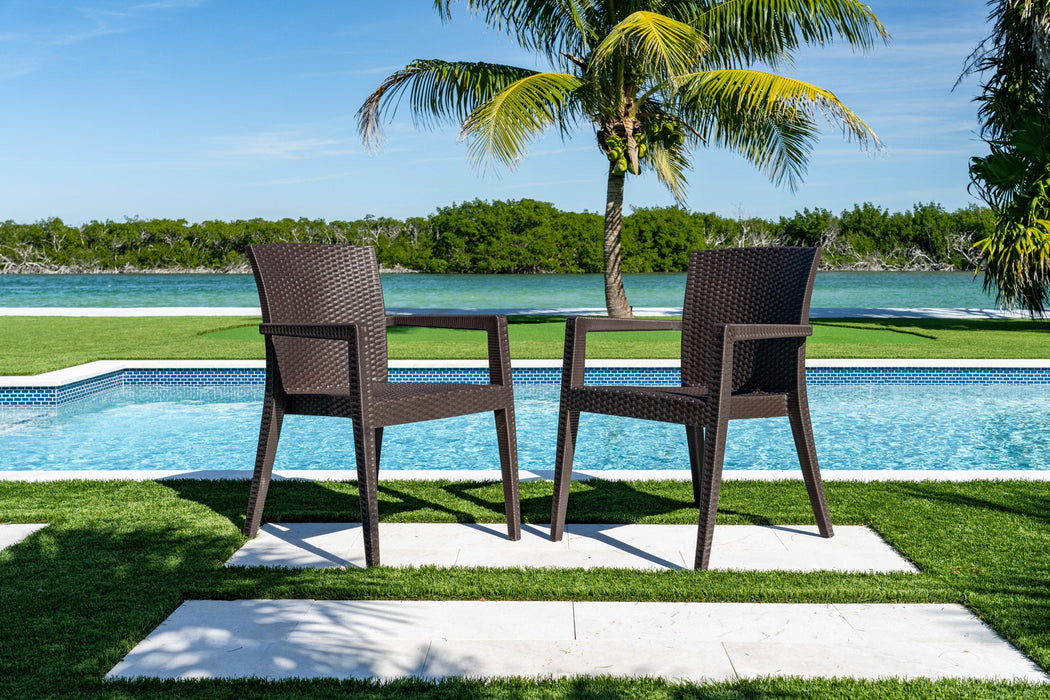 Montana Set of 2 Stackable Armchair-Brown