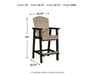 Pair of Ashley Furniture Fairen outdoor barstools with metal frames and woven seats, ideal for patio or garden seating.