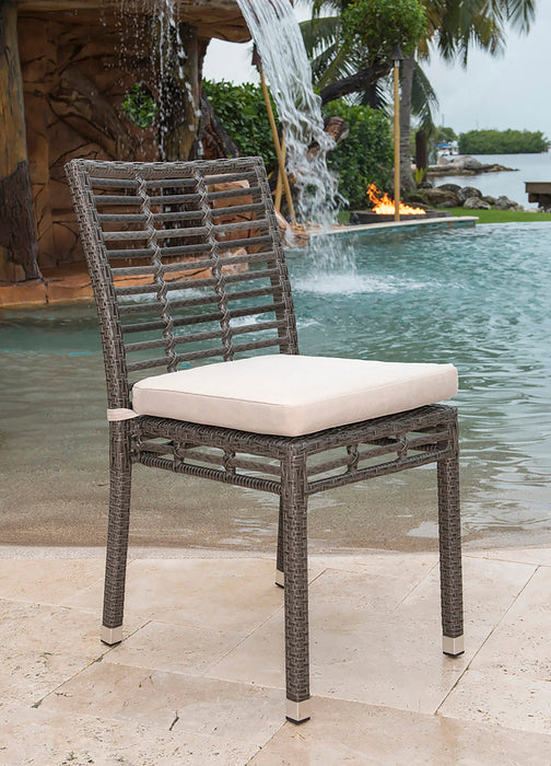 Panama Jack Graphite Set of 2 Stackable Side Chairs with Cushion