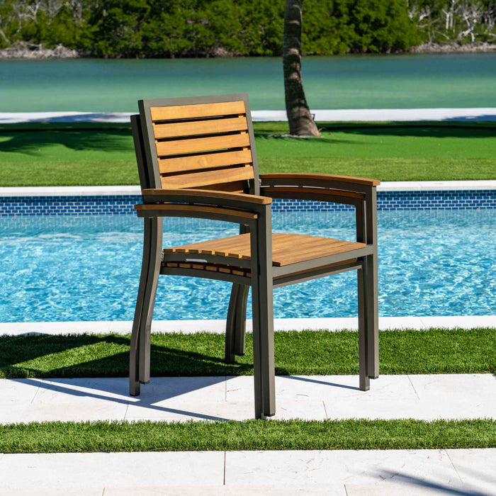 Panama Jack Boca Grande Stackable Dining Armchairs (Set of 2)