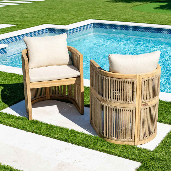 Panama Jack Cabo 7-Piece Barrel Rectangular Dining Set