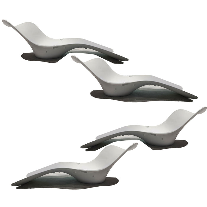 Panama Jack Wave Set of 4 Wave In-Pool Chaise Loungers
