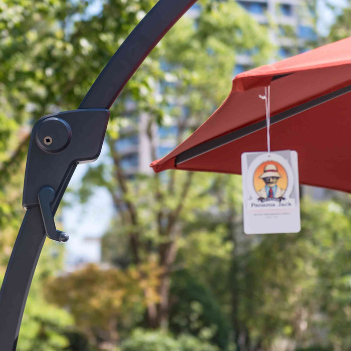 Panama Jack 11.5 Ft Cantilever Sunbrella Denim 360 Umbrella w/Movable Base