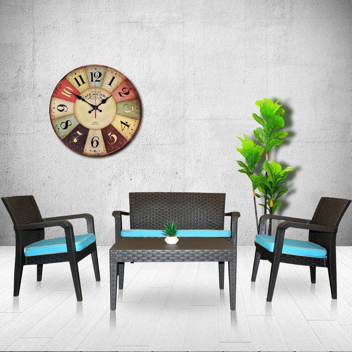 Alaska 4-Piece Seating Set with Cushions-Brown