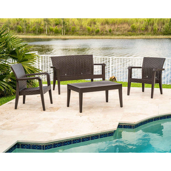 Alaska 4-Piece Seating Set - Brown
