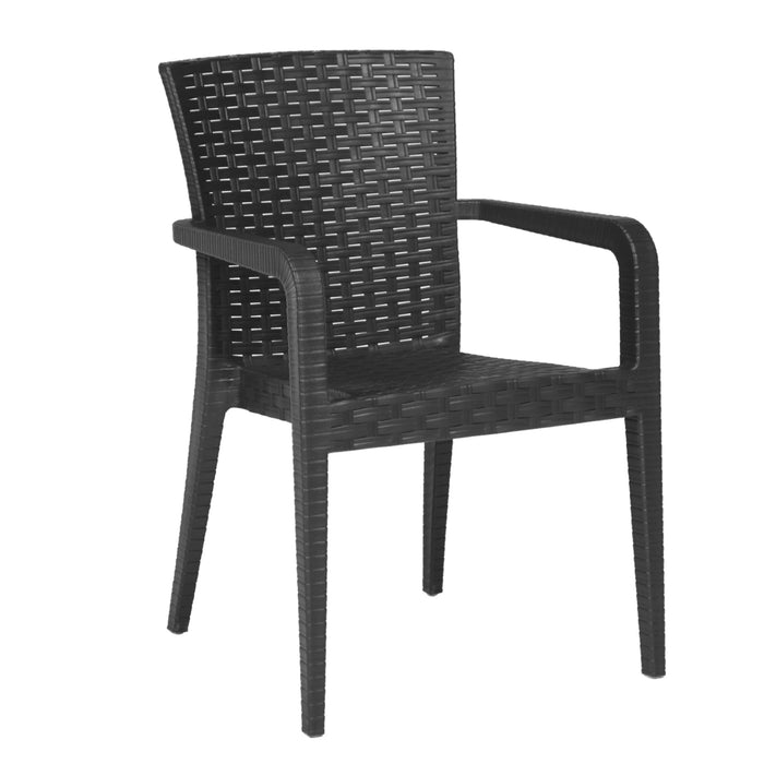 Alberta Set of 2 Stackable Armchair-Anthracite